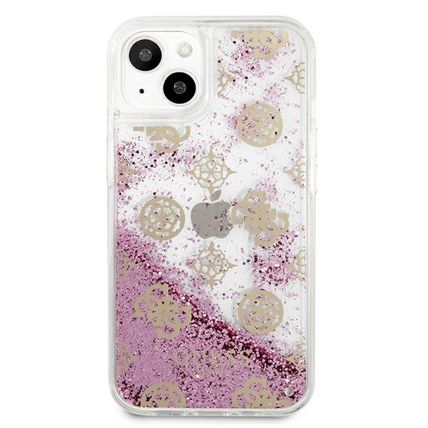 iTok webáruház - Guess Guess GUHCP13SLGPEPI Peony Liquid Glitter tok iPhone 13 mini 5,4" készülékhez 3 Guess GUHCP13SLGPEPI iPhone 13 mini 5.4" pink/pink hardcase Peony Liquid Glitter
