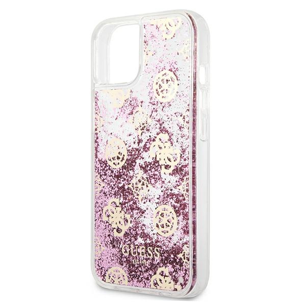 iTok webáruház - Guess Guess GUHCP13SLGPEPI Peony Liquid Glitter tok iPhone 13 mini 5,4" készülékhez 6 Guess GUHCP13SLGPEPI iPhone 13 mini 5.4" pink/pink hardcase Peony Liquid Glitter