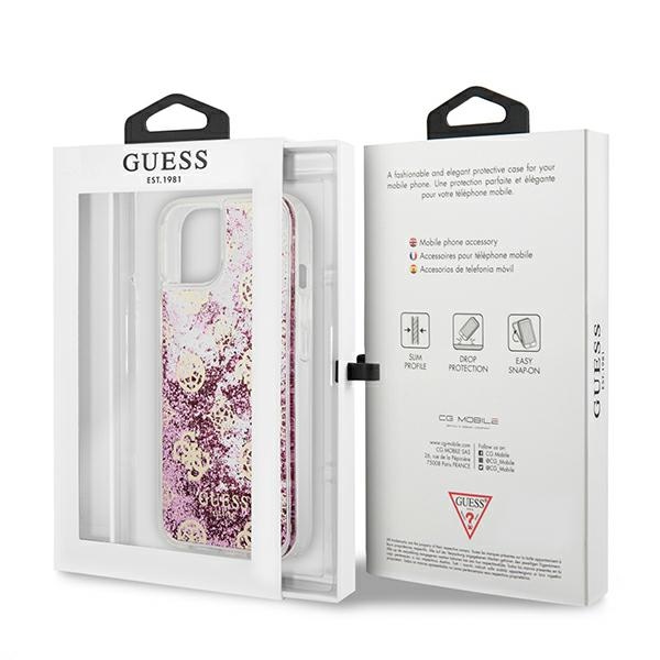 iTok webáruház - Guess Guess GUHCP13SLGPEPI Peony Liquid Glitter tok iPhone 13 mini 5,4" készülékhez 8 Guess GUHCP13SLGPEPI iPhone 13 mini 5.4" pink/pink hardcase Peony Liquid Glitter