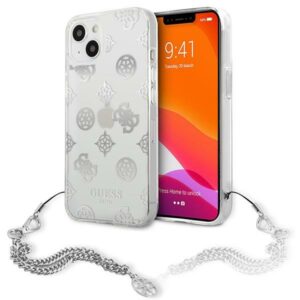 Guess GUHCP13SKPESI iPhone 13 mini tok – Peony Chain Collection, ezüst