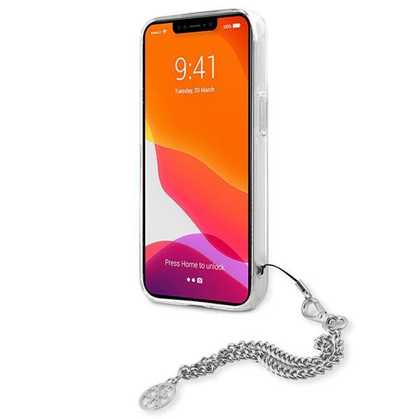 iTok webáruház - Guess Guess GUHCP13SKPESI iPhone 13 mini tok – Peony Chain Collection, ezüst 5 Guess GUHCP13SKPESI iPhone 13 mini 5.4" silver/silver hardcase Peony Chain Collection