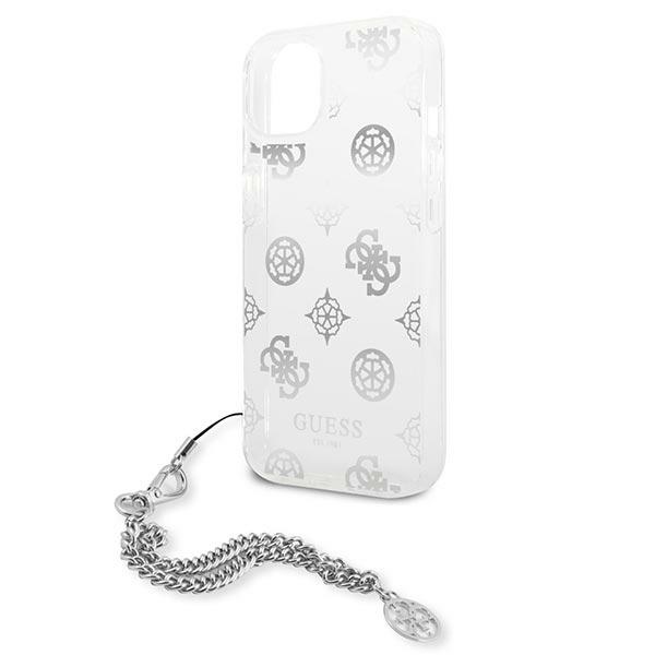 iTok webáruház - Guess Guess GUHCP13SKPESI iPhone 13 mini tok – Peony Chain Collection, ezüst 6 Guess GUHCP13SKPESI iPhone 13 mini 5.4" silver/silver hardcase Peony Chain Collection