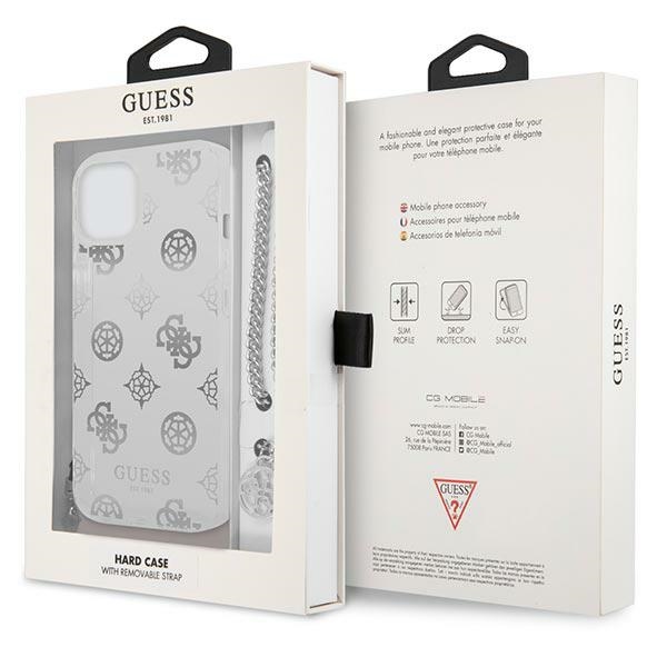 iTok webáruház - Guess Guess GUHCP13SKPESI iPhone 13 mini tok – Peony Chain Collection, ezüst 8 Guess GUHCP13SKPESI iPhone 13 mini 5.4" silver/silver hardcase Peony Chain Collection