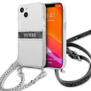 Guess GUHCP13SKC4GBSI tok iPhone 13 mini 5,4 hüvelykhez – 4G Gray Strap Silver Chain