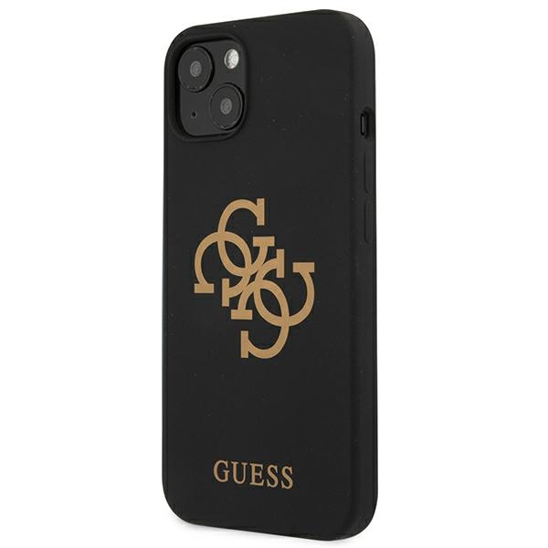 iTok webáruház - Guess Guess GUHCP13SLS4GGBK iPhone 13 mini szilikon tok – fekete 2 Guess GUHCP13SLS4GGBK iPhone 13 mini 5.4" black/black hard case Silicone 4G Logo