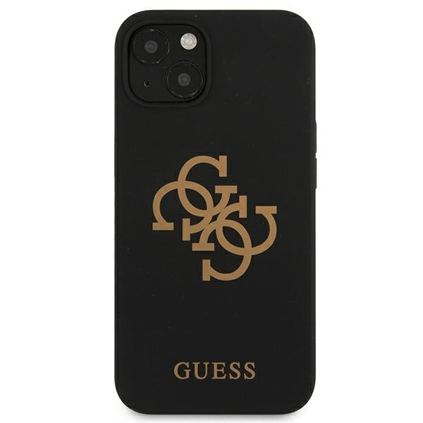 iTok webáruház - Guess Guess GUHCP13SLS4GGBK iPhone 13 mini szilikon tok – fekete 3 Guess GUHCP13SLS4GGBK iPhone 13 mini 5.4" black/black hard case Silicone 4G Logo
