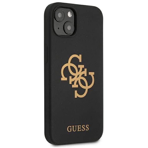 iTok webáruház - Guess Guess GUHCP13SLS4GGBK iPhone 13 mini szilikon tok – fekete 4 Guess GUHCP13SLS4GGBK iPhone 13 mini 5.4" black/black hard case Silicone 4G Logo