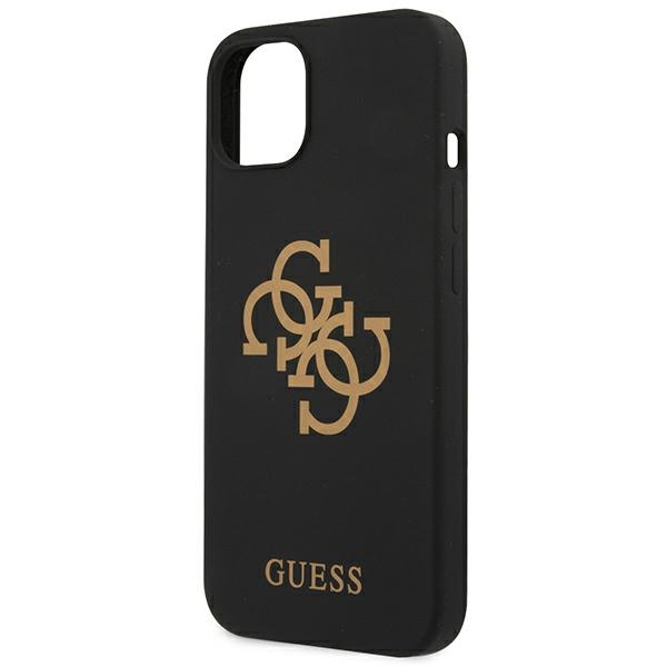 iTok webáruház - Guess Guess GUHCP13SLS4GGBK iPhone 13 mini szilikon tok – fekete 6 Guess GUHCP13SLS4GGBK iPhone 13 mini 5.4" black/black hard case Silicone 4G Logo