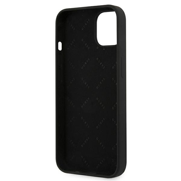 iTok webáruház - Guess Guess GUHCP13SLS4GGBK iPhone 13 mini szilikon tok – fekete 7 Guess GUHCP13SLS4GGBK iPhone 13 mini 5.4" black/black hard case Silicone 4G Logo