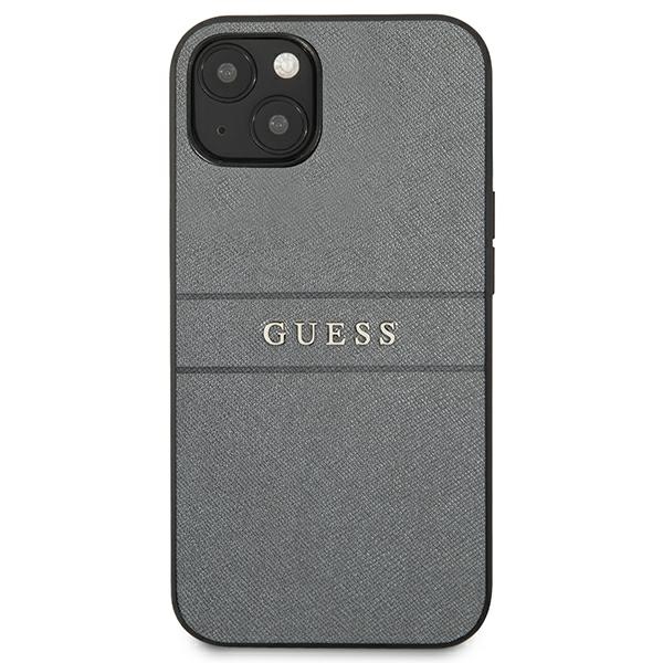 iTok webáruház - Guess Guess GUHCP13SPSASBGR Saffiano tok iPhone 13 mini készülékhez – szürke 3 Guess GUHCP13SPSASBGR iPhone 13 mini 5.4" grey/grey Saffiano Strap