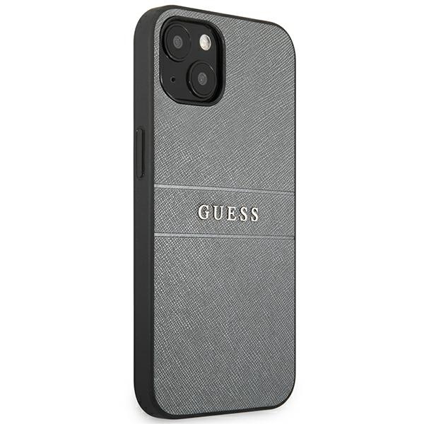 iTok webáruház - Guess Guess GUHCP13SPSASBGR Saffiano tok iPhone 13 mini készülékhez – szürke 4 Guess GUHCP13SPSASBGR iPhone 13 mini 5.4" grey/grey Saffiano Strap