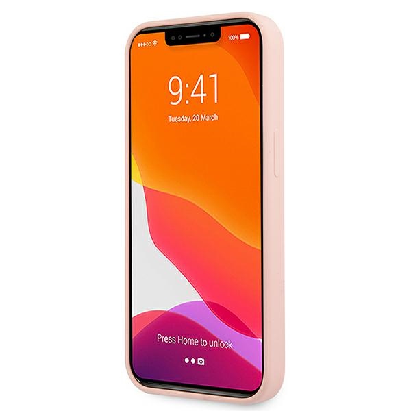 iTok webáruház - Guess Guess GUHCP13SLS4GWPI szilikon tok iPhone 13 mini 5,4 hüvelykes készülékhez – rózsaszín 5 Guess GUHCP13SLS4GWPI iPhone 13 mini 5.4" pink/pink hard case Silicone 4G Logo
