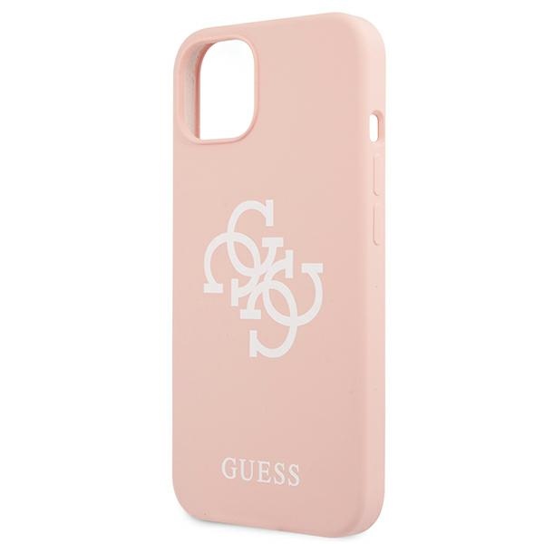 iTok webáruház - Guess Guess GUHCP13SLS4GWPI szilikon tok iPhone 13 mini 5,4 hüvelykes készülékhez – rózsaszín 6 Guess GUHCP13SLS4GWPI iPhone 13 mini 5.4" pink/pink hard case Silicone 4G Logo