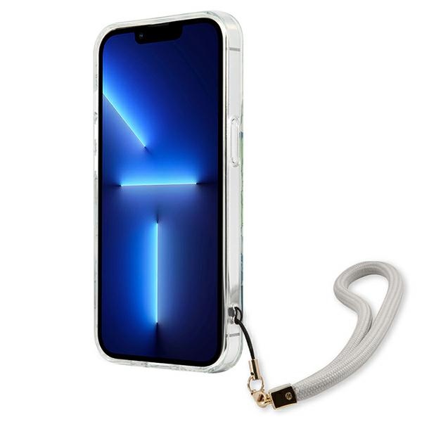 iTok webáruház - Guess Guess GUHCP13SHFLSN Flower Strap kemény tok iPhone 13 minihez, zöld 5 Guess GUHCP13SHFLSN iPhone 13 mini 5.4" green/green hardcase Flower Strap