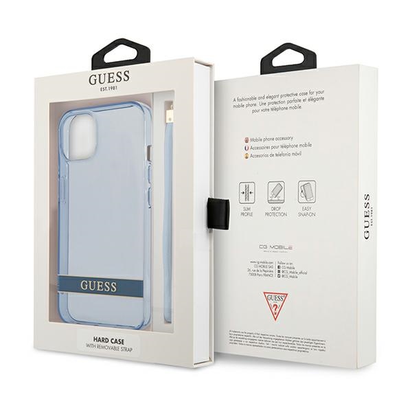 iTok webáruház - Guess Guess GUHCP13SHTSGSB iPhone 13 mini kék keménytok csuklópánttal 8 Guess GUHCP13SHTSGSB iPhone 13 mini 5,4 "blue / blue hardcase Translucent Stap