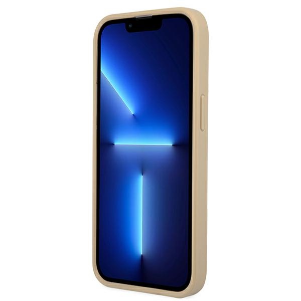 iTok webáruház - Guess Guess GUHCP13SPSATLE iPhone 13 mini 5,4 hüvelykes bézs kemény tok – Saffiano Triangle logó 5 Guess GUHCP13SPSATLE iPhone 13 mini 5,4 "beige / beige hardcase SaffianoTriangle Logo
