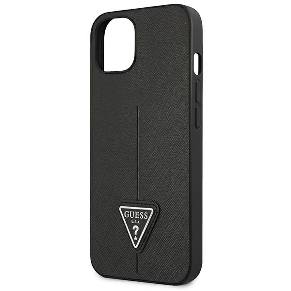 iTok webáruház - Guess Guess GUHCP13SPSATLK Saffiano Triangle tok iPhone 13 mini készülékhez – fekete 6 Guess GUHCP13SPSATLK iPhone 13 mini 5,4 "black / black hardcase SaffianoTriangle Logo