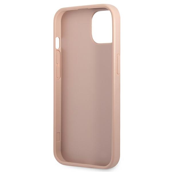 iTok webáruház - Guess Guess GUHCP13SPSATPP Saffiano Triangle rózsaszín tok iPhone 13 minihez 7 Guess GUHCP13SPSATPP iPhone 13 mini 5,4 "pink / pink hardcase SaffianoTriangle Logo Cardslot
