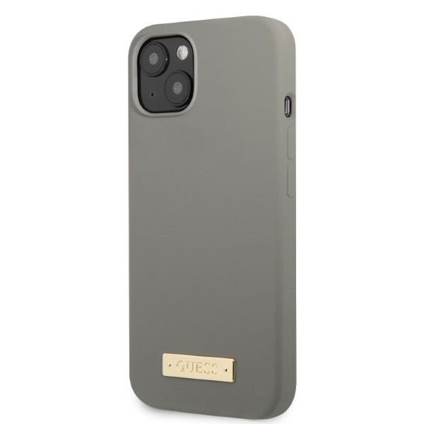 iTok webáruház - Guess Guess GUHMP13SSPLG szilikon tok iPhone 13 minihez, szürke 2 Guess GUHMP13SSPLG iPhone 13 mini 5.4" grey/grey hard case Silicone Logo Plate MagSafe
