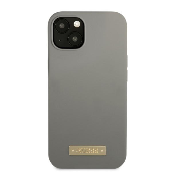 iTok webáruház - Guess Guess GUHMP13SSPLG szilikon tok iPhone 13 minihez, szürke 3 Guess GUHMP13SSPLG iPhone 13 mini 5.4" grey/grey hard case Silicone Logo Plate MagSafe