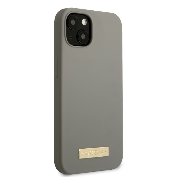 iTok webáruház - Guess Guess GUHMP13SSPLG szilikon tok iPhone 13 minihez, szürke 4 Guess GUHMP13SSPLG iPhone 13 mini 5.4" grey/grey hard case Silicone Logo Plate MagSafe