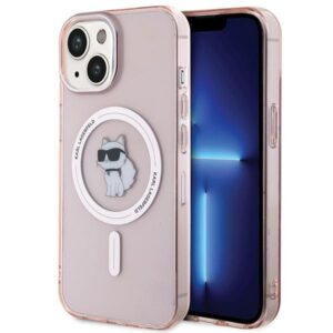 Karl Lagerfeld IML Choupette MagSafe tok iPhone 15-höz (rózsaszín)