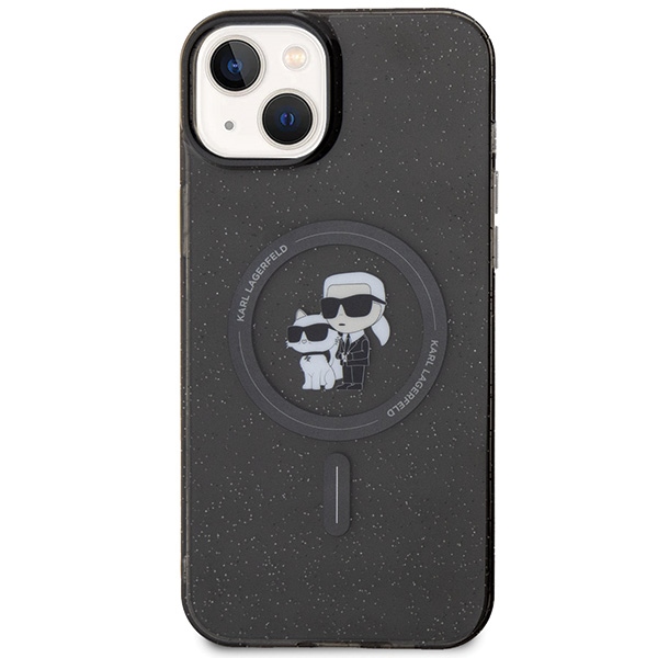 iTok webáruház - Karl Lagerfeld Karl Lagerfeld Karl&Choupette Glitter MagSafe tok iPhone 15-höz (fekete) 3 Karl Lagerfeld Karl&Choupette Glitter MagSafe case for iPhone 15 (fekete)