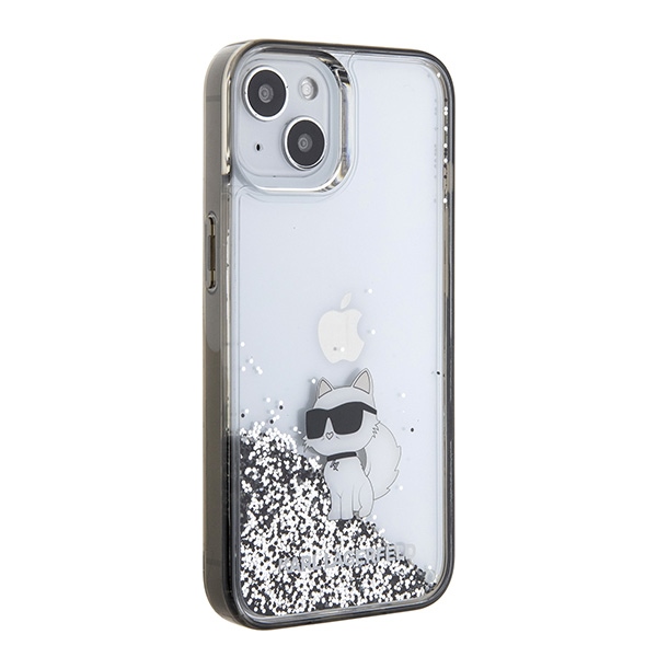 iTok webáruház - Karl Lagerfeld Karl Lagerfeld Liquid Glitter Choupette tok iPhone 15 készülékhez (átlátszó) 4 Karl Lagerfeld Liquid Glitter Choupette case for iPhone 15 (átlátszó)