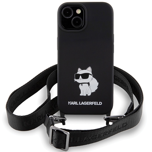 iTok webáruház - Karl Lagerfeld Karl Lagerfeld KLHCP15SSCBSCNK Crossbody Silicone Choupette tok iPhone 15-höz 2 Karl Lagerfeld KLHCP15SSCBSCNK iPhone 15 6.1" hardcase black/black Crossbody Silicone Choupette