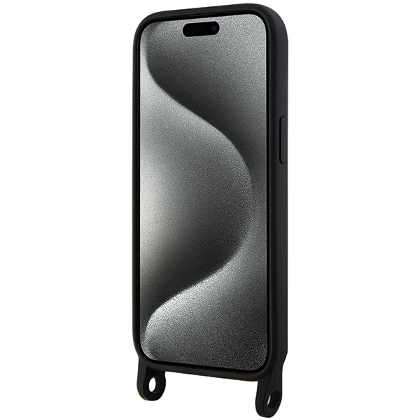 iTok webáruház - Karl Lagerfeld Karl Lagerfeld KLHCP15SSCBSCNK Crossbody Silicone Choupette tok iPhone 15-höz 4 Karl Lagerfeld KLHCP15SSCBSCNK iPhone 15 6.1" hardcase black/black Crossbody Silicone Choupette