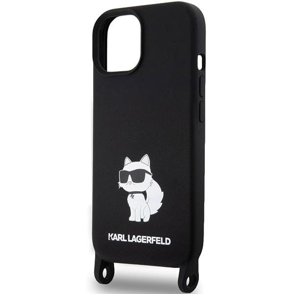 iTok webáruház - Karl Lagerfeld Karl Lagerfeld KLHCP15SSCBSCNK Crossbody Silicone Choupette tok iPhone 15-höz 5 Karl Lagerfeld KLHCP15SSCBSCNK iPhone 15 6.1" hardcase black/black Crossbody Silicone Choupette