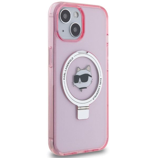 iTok webáruház - Karl Lagerfeld Karl Lagerfeld KLHMP15SHMRSCHP iPhone 15 6,1 hüvelykes rózsaszín keménytok Ring Stand Choupette Head MagSafe 4 Karl Lagerfeld KLHMP15SHMRSCHP iPhone 15 6.1" pink/pink hardcase Ring Stand Choupette Head MagSafe