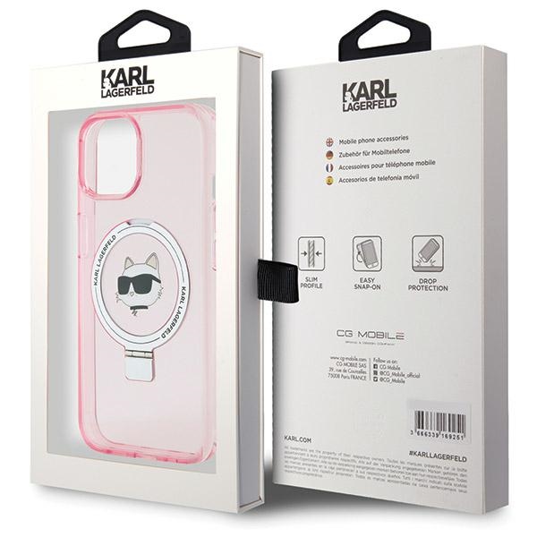 iTok webáruház - Karl Lagerfeld Karl Lagerfeld KLHMP15SHMRSCHP iPhone 15 6,1 hüvelykes rózsaszín keménytok Ring Stand Choupette Head MagSafe 8 Karl Lagerfeld KLHMP15SHMRSCHP iPhone 15 6.1" pink/pink hardcase Ring Stand Choupette Head MagSafe