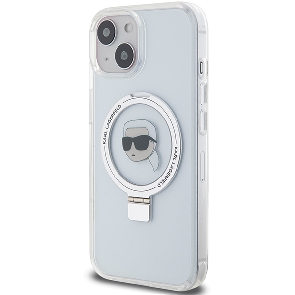 iTok webáruház - Karl Lagerfeld Karl Lagerfeld KLHMP15SHMRSKHH iPhone 15 6,1" Ring Stand Karl Head MagSafe tok 2 Karl Lagerfeld KLHMP15SHMRSKHH iPhone 15 6.1" white/white hardcase Ring Stand Karl Head MagSafe