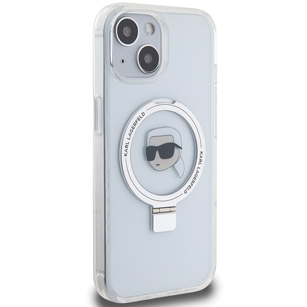 iTok webáruház - Karl Lagerfeld Karl Lagerfeld KLHMP15SHMRSKHH iPhone 15 6,1" Ring Stand Karl Head MagSafe tok 4 Karl Lagerfeld KLHMP15SHMRSKHH iPhone 15 6.1" white/white hardcase Ring Stand Karl Head MagSafe