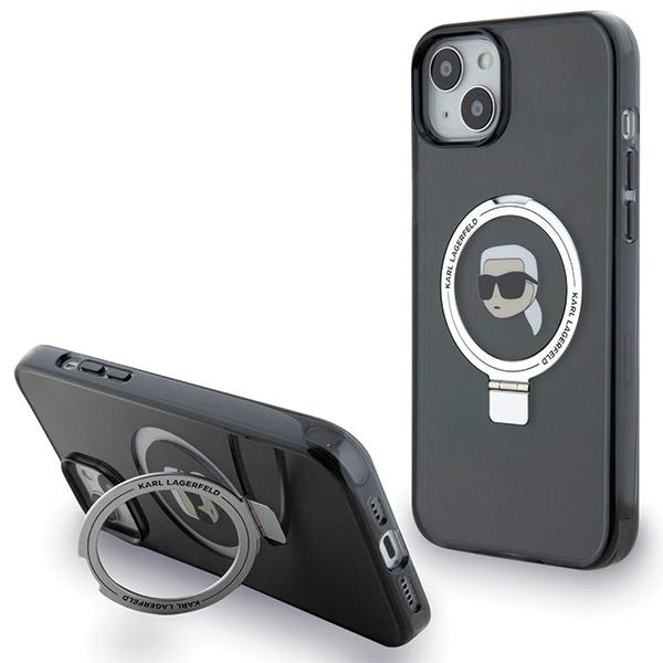 iTok webáruház - Karl Lagerfeld Karl Lagerfeld KLHMP15SHMRSKHK iPhone 15 6,1 hüvelykes fekete keménytok Ring Stand Karl Head MagSafe 1 Karl Lagerfeld KLHMP15SHMRSKHK iPhone 15 6.1" black/black hardcase Ring Stand Karl Head MagSafe