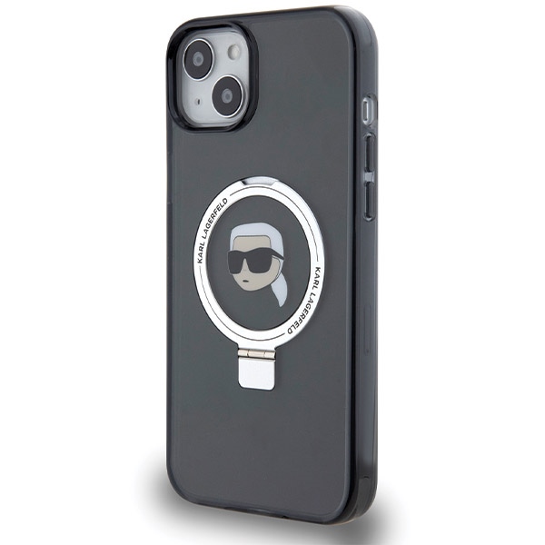 iTok webáruház - Karl Lagerfeld Karl Lagerfeld KLHMP15SHMRSKHK iPhone 15 6,1 hüvelykes fekete keménytok Ring Stand Karl Head MagSafe 2 Karl Lagerfeld KLHMP15SHMRSKHK iPhone 15 6.1" black/black hardcase Ring Stand Karl Head MagSafe