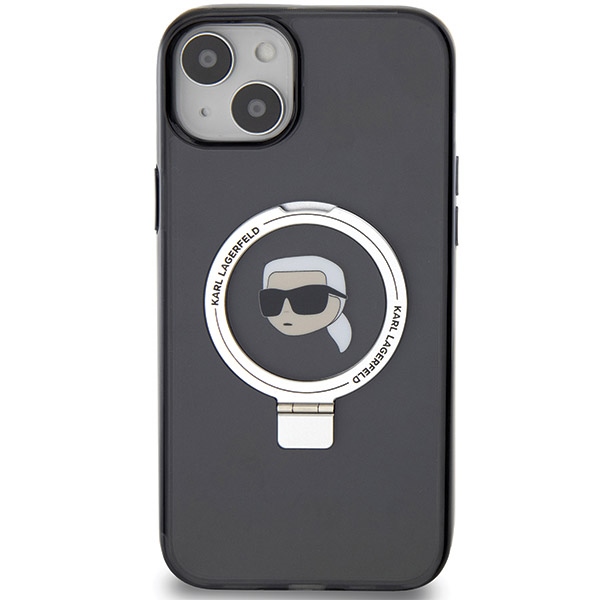 iTok webáruház - Karl Lagerfeld Karl Lagerfeld KLHMP15SHMRSKHK iPhone 15 6,1 hüvelykes fekete keménytok Ring Stand Karl Head MagSafe 3 Karl Lagerfeld KLHMP15SHMRSKHK iPhone 15 6.1" black/black hardcase Ring Stand Karl Head MagSafe