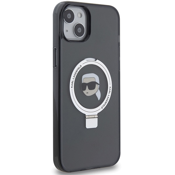 iTok webáruház - Karl Lagerfeld Karl Lagerfeld KLHMP15SHMRSKHK iPhone 15 6,1 hüvelykes fekete keménytok Ring Stand Karl Head MagSafe 4 Karl Lagerfeld KLHMP15SHMRSKHK iPhone 15 6.1" black/black hardcase Ring Stand Karl Head MagSafe