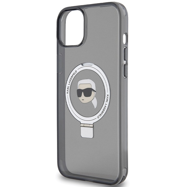 iTok webáruház - Karl Lagerfeld Karl Lagerfeld KLHMP15SHMRSKHK iPhone 15 6,1 hüvelykes fekete keménytok Ring Stand Karl Head MagSafe 6 Karl Lagerfeld KLHMP15SHMRSKHK iPhone 15 6.1" black/black hardcase Ring Stand Karl Head MagSafe