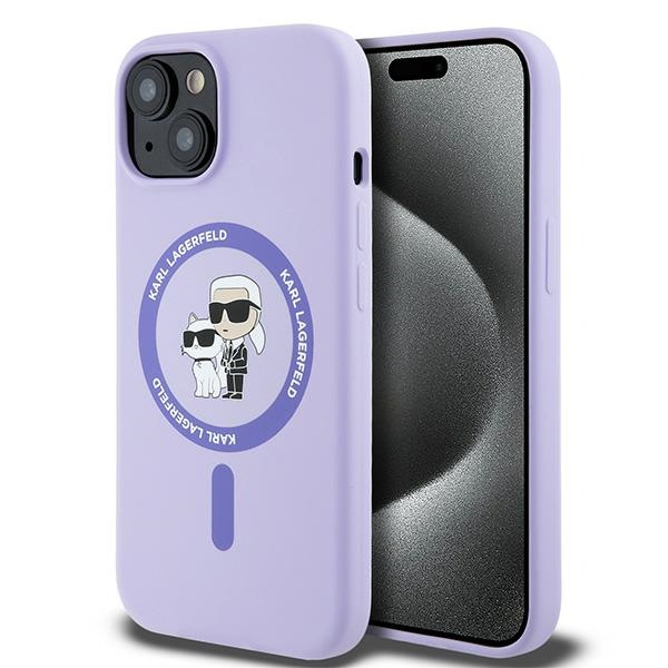 iTok webáruház - Karl Lagerfeld Karl Lagerfeld Silicone Karl&Choupette Heads Ring MagSafe iPhone 15 tok (lila) 1 Karl Lagerfeld Silicone Karl&Choupette Heads Ring MagSafe iPhone 15 Case (lila)