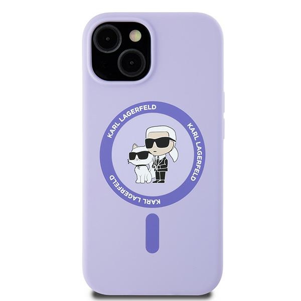 iTok webáruház - Karl Lagerfeld Karl Lagerfeld Silicone Karl&Choupette Heads Ring MagSafe iPhone 15 tok (lila) 3 Karl Lagerfeld Silicone Karl&Choupette Heads Ring MagSafe iPhone 15 Case (lila)
