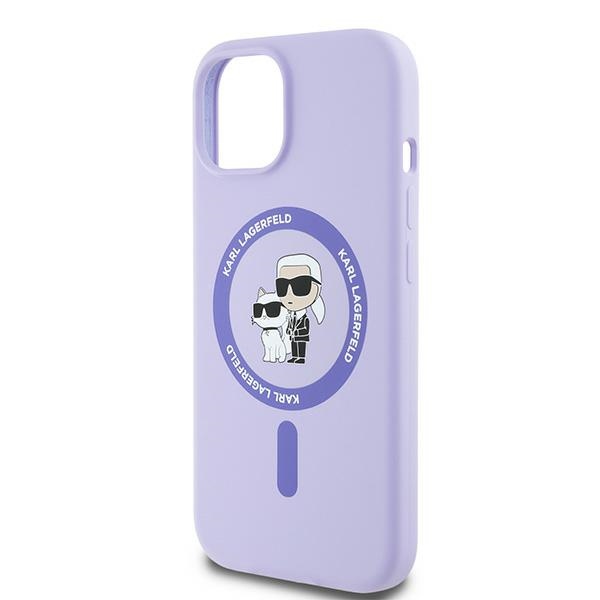 iTok webáruház - Karl Lagerfeld Karl Lagerfeld Silicone Karl&Choupette Heads Ring MagSafe iPhone 15 tok (lila) 6 Karl Lagerfeld Silicone Karl&Choupette Heads Ring MagSafe iPhone 15 Case (lila)