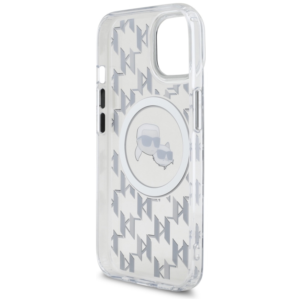 iTok webáruház - Karl Lagerfeld Karl Lagerfeld IML Monogram Karl & Choupette Head MagSafe tok iPhone 15 készülékhez (átlátszó) 7 Karl Lagerfeld IML Monogram Karl & Choupette Head MagSafe iPhone 15 Case (átlátszó)