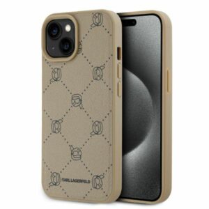 Karl Lagerfeld Magsafe Karl Head tok iPhone 15 készülékhez (bézs)