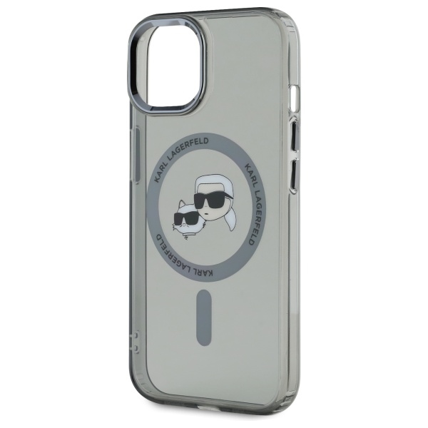 iTok webáruház - Karl Lagerfeld Karl Lagerfeld KLHMP15SHLSKCK tok iPhone 15 6,1 hüvelykes készülékhez 6 Karl Lagerfeld KLHMP15SHLSKCK iPhone 15 6.1" black/black hardcase IML Metal Karl&Choupette Head MagSafe