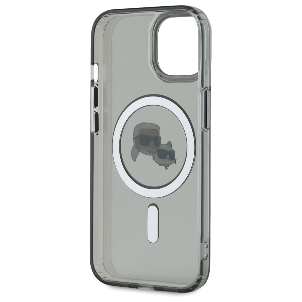 iTok webáruház - Karl Lagerfeld Karl Lagerfeld KLHMP15SHLSKCK tok iPhone 15 6,1 hüvelykes készülékhez 7 Karl Lagerfeld KLHMP15SHLSKCK iPhone 15 6.1" black/black hardcase IML Metal Karl&Choupette Head MagSafe