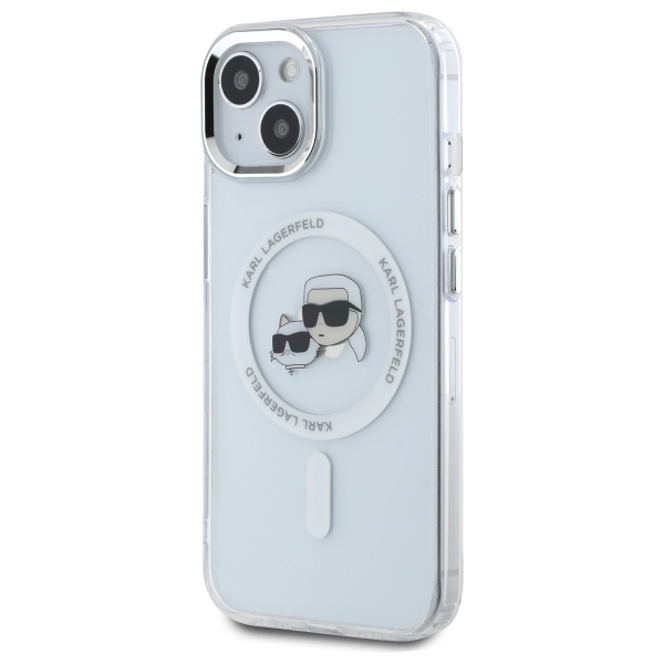 iTok webáruház - Karl Lagerfeld Karl Lagerfeld IML Metal Karl&Choupette Head MagSafe tok iPhone 15-höz (fehér) 2 Karl Lagerfeld IML Metal Karl&Choupette Head MagSafe iPhone 15 Case (fehér)