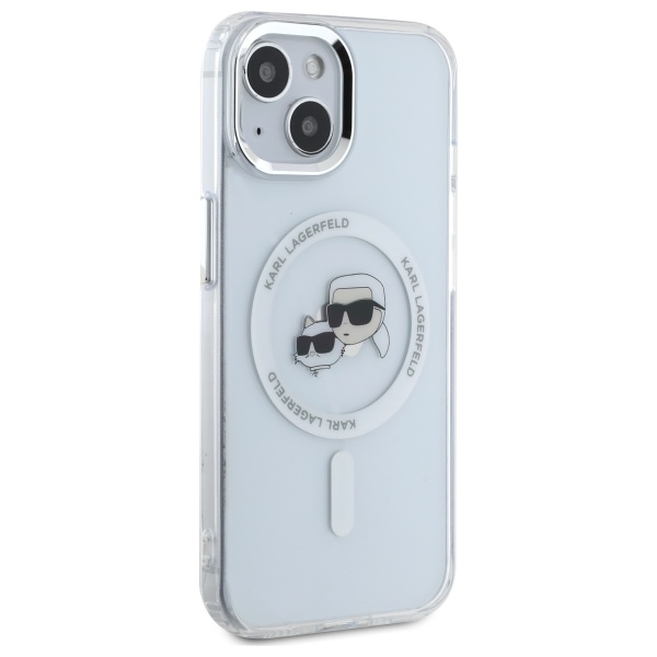 iTok webáruház - Karl Lagerfeld Karl Lagerfeld IML Metal Karl&Choupette Head MagSafe tok iPhone 15-höz (fehér) 4 Karl Lagerfeld IML Metal Karl&Choupette Head MagSafe iPhone 15 Case (fehér)