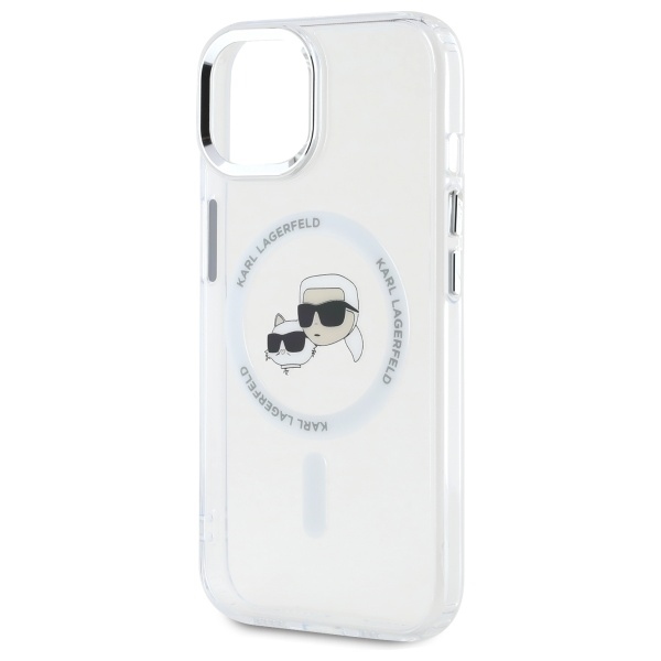 iTok webáruház - Karl Lagerfeld Karl Lagerfeld IML Metal Karl&Choupette Head MagSafe tok iPhone 15-höz (fehér) 6 Karl Lagerfeld IML Metal Karl&Choupette Head MagSafe iPhone 15 Case (fehér)